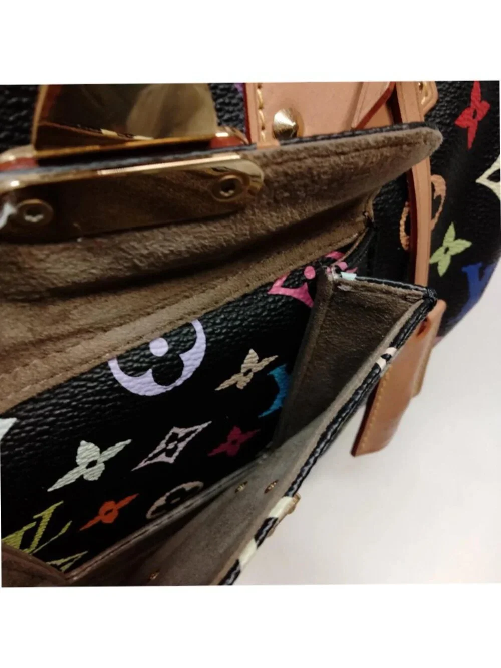 Authentic Louis Vuitton Speedy 30 Multicolor Monogram Black Canvas Murakami Bag